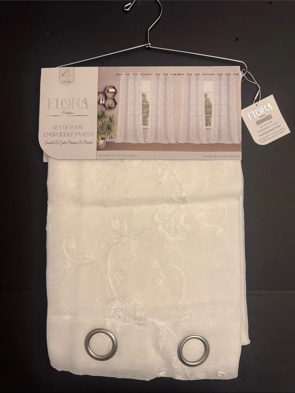 FLORA Collection Set Of Four Embroidery Panels - 37